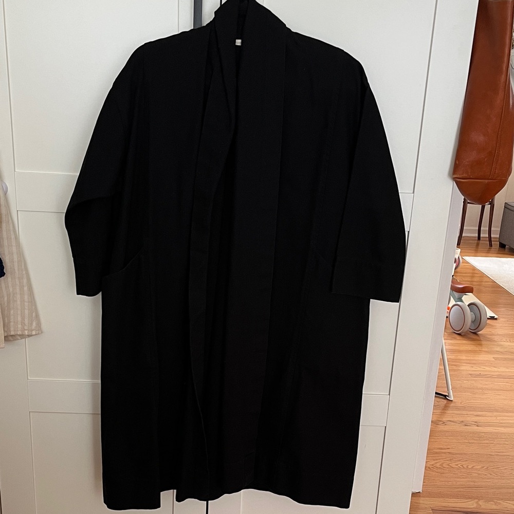 Elizabeth Suzann Clyde Canvas Trench Coat in Black